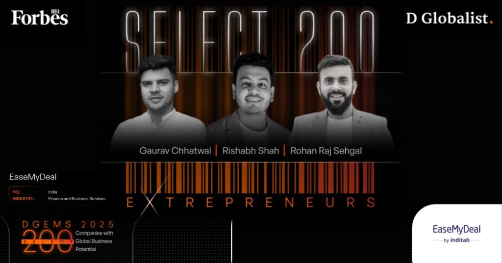 Inditab (EaseMyDeal) Recognized in Forbes India DGEMS 2025 "Select 200"